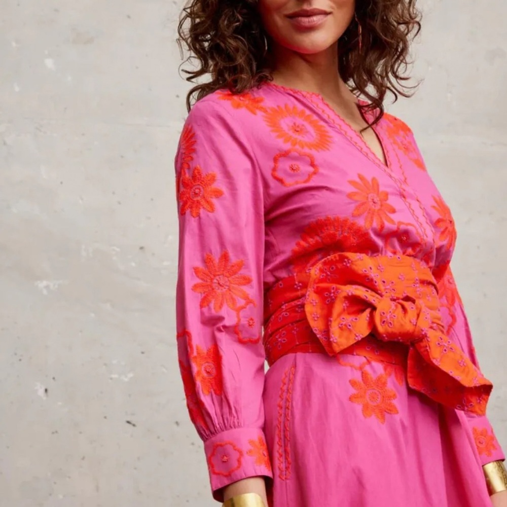 nimo with love Azurite Flower Embroidered Dress - Picture 3 of 7
